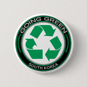 Recycle South Korea 6 Cm Round Badge