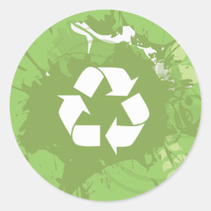 Recycle Splat Organic Planet Stickers