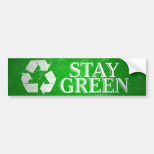 Recycle, Stay Green Bumper Sticker