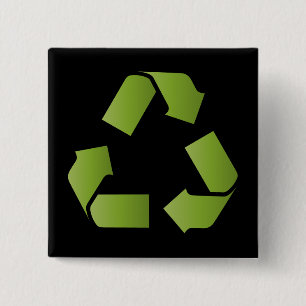 RECYCLE SYMBOL 15 CM SQUARE BADGE