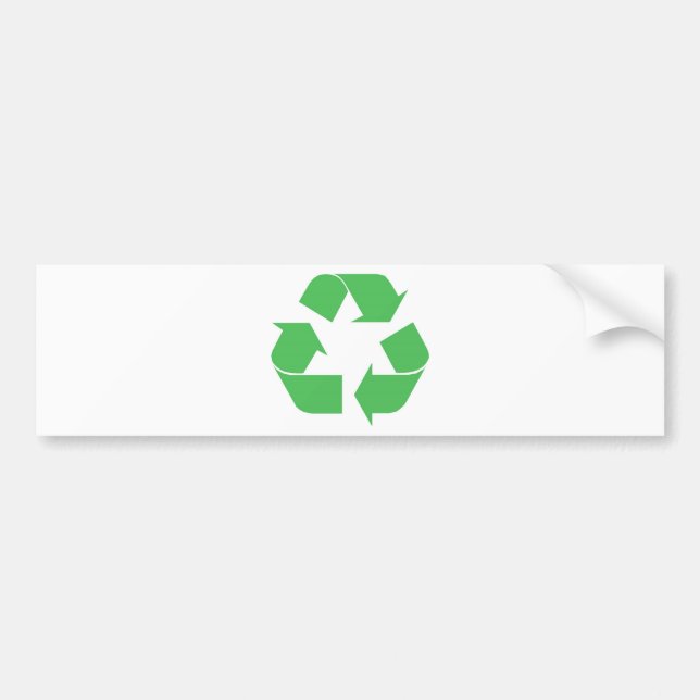 Recycle Symbol Bumper Sticker (Front)