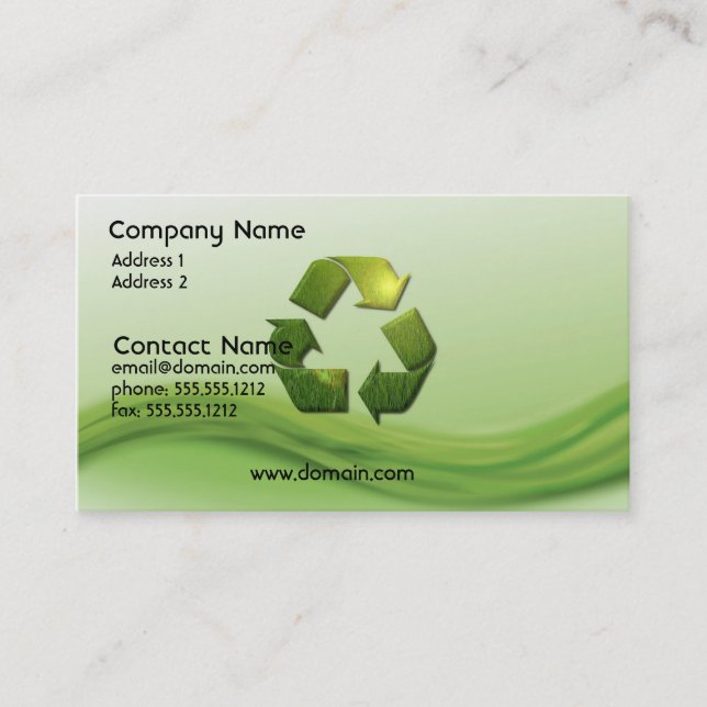 Recycle Symbol Business Card (Front)