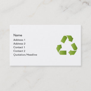 RECYCLE SYMBOL BUSINESS CARD