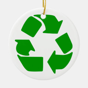 Recycle Symbol Ceramic Tree Decoration