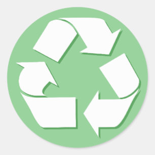 Recycle Symbol Classic Round Sticker