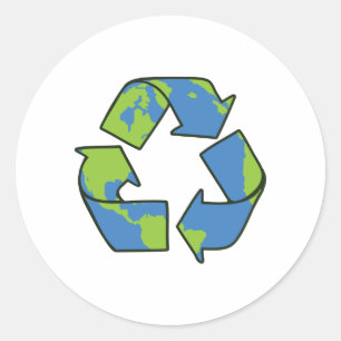 Recycle Symbol Classic Round Sticker