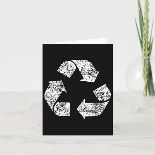 Recycle Symbol Distressed Earth Day Environment Gi Card (Front)