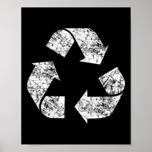 Recycle Symbol Distressed Earth Day Environment Gi Poster