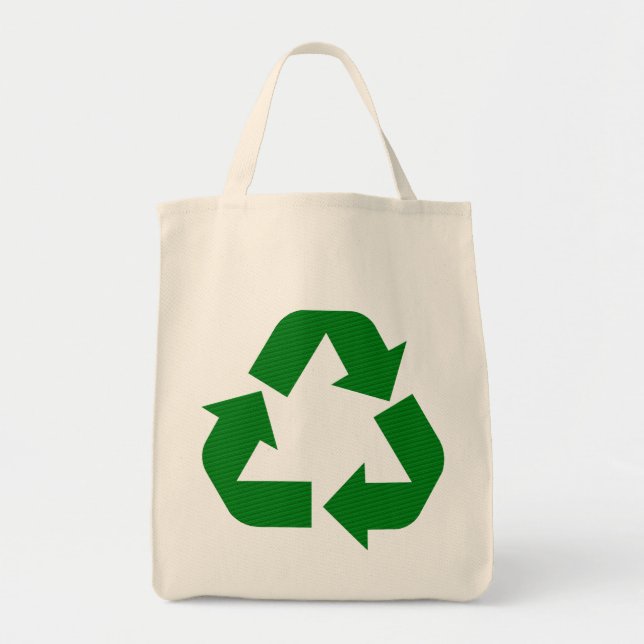 Recycle Symbol Grocery Tote Bag (Front)