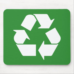 Recycle Symbol on Green Mouse Mat