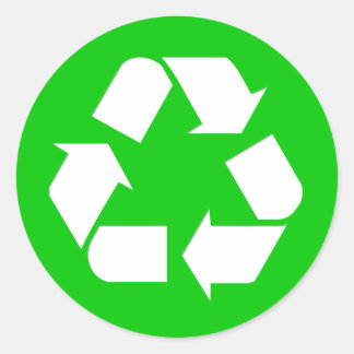 Recycle Symbol - Reduce, Reuse, Recycle Classic Round Sticker