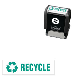 Recycle Symbol Self Inking Rubber Stamp