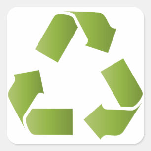 RECYCLE SYMBOL SQUARE STICKER