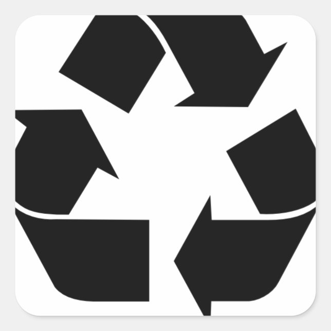 Recycle Symbol Square Sticker (Front)
