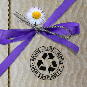 Recycle, There´s no Planet B,  Rubber Stamp