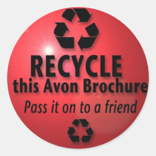 RECYCLE THIS BROCHURE CLASSIC ROUND STICKER
