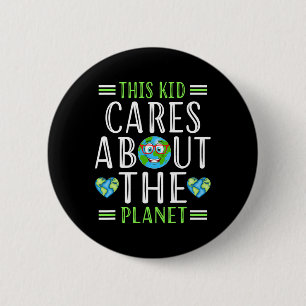 Recycle This Kid Cares Planet Save World Hour Eart 6 Cm Round Badge