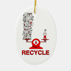 Recycle Trash Ornament