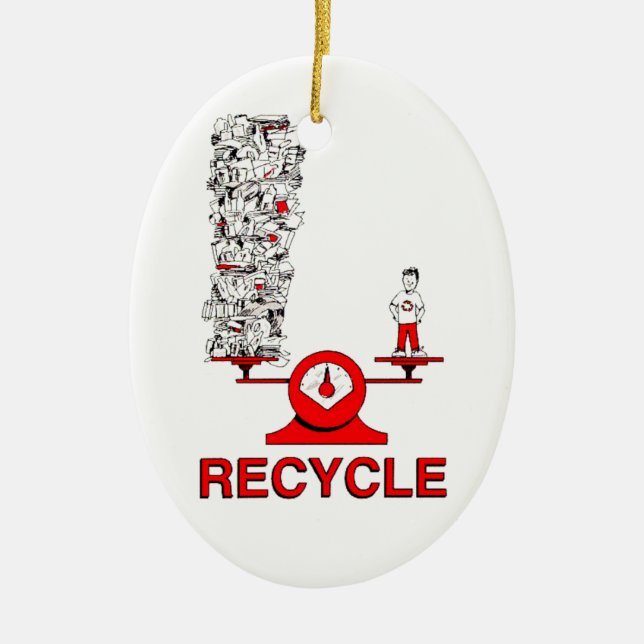 Recycle Trash Ornament (Front)