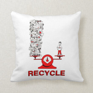 Recycle Trash Pillow