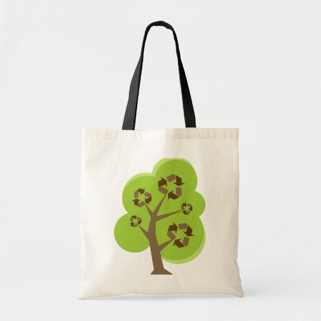 Recycle Tree Green Tote Bag (Front)