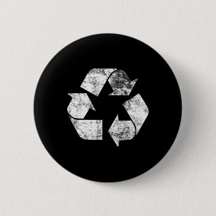 Recycle Vintage Recycling Shirt Gift Earth Day Men 6 Cm Round Badge