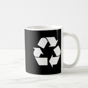 Recycle White On Green T Shirt Coffee Mug