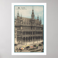 RECYCLED ART: 1900s BRUSSELS BELGIUM POSTCARD 