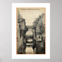 RECYCLED ART: 1900s QUIMPER FRANCE POSTCARD 