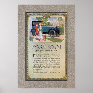 RECYCLED ART: 1910s AUTOMOBILE AD WITH BORDER  Poster