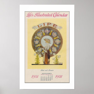 RECYCLED ART: 1921 Calendar leaf Poster