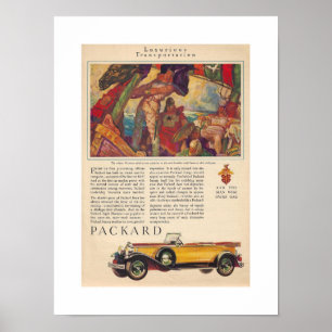 RECYCLED ART: circa 1920s PACKARD ADVERTISING Poster