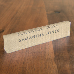 Recycled Craft Paper Classic Personalised Nameplate