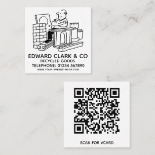 Recycled Goods Square Business Card