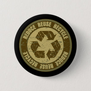 Recycled Grunge 6 Cm Round Badge
