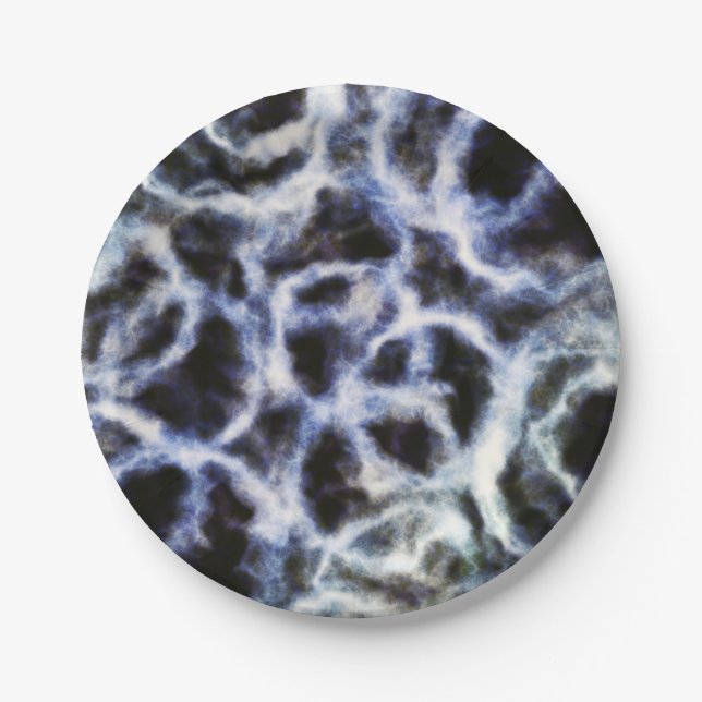 recycled indigo shibori : paper plate (Front)
