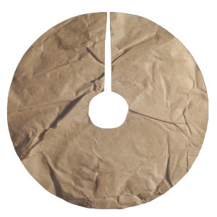Recycled Paper: Eco-Friendly Texture. Brushed Polyester Tree Skirt