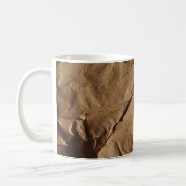 Recycled Paper: Eco-Friendly Texture. Coffee Mug (Left)