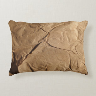 Recycled Paper: Eco-Friendly Texture. Decorative Cushion
