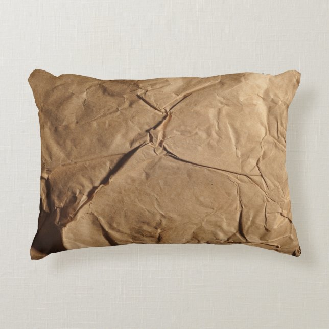 Recycled Paper: Eco-Friendly Texture. Decorative Cushion (Front)