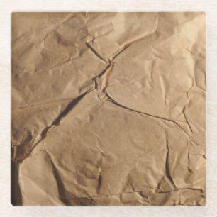 Recycled Paper: Eco-Friendly Texture. Glass Coaster