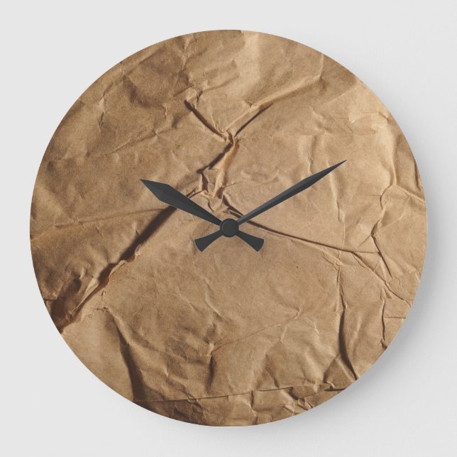 Recycled Paper: Eco-Friendly Texture. Large Clock (Front)