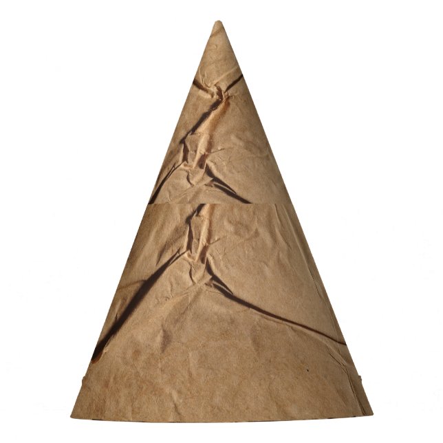 Recycled Paper: Eco-Friendly Texture. Party Hat (Front)
