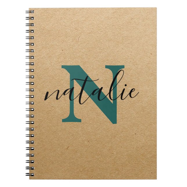 Recycled paper look personalised notebook (Front)