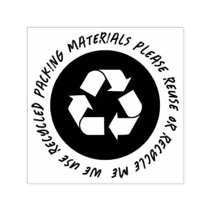 Recycled Reused Packaging  Self-inking Stamp