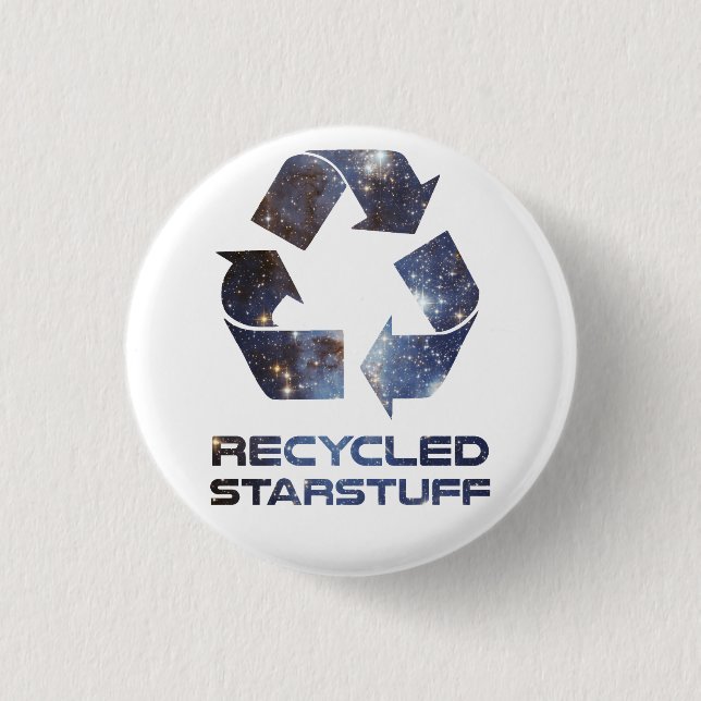 Recycled Star Stuff 3 Cm Round Badge (Front)