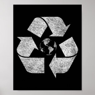 Recycled Symbol Logo Earth Day Green Deal Climate  Poster