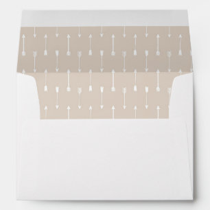 RECYCLED Taupe Arrows A7 Card Envelope