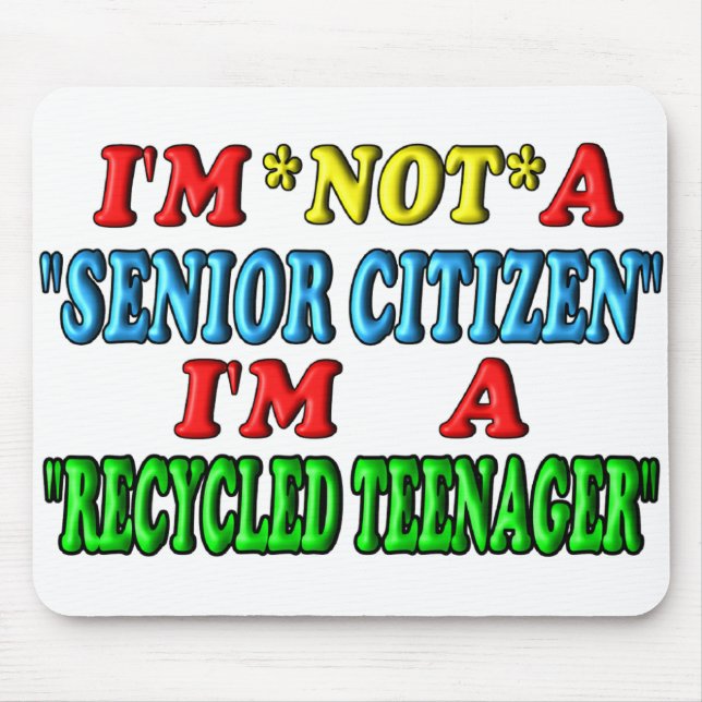 Recycled Teenager Mouse Mat (Front)