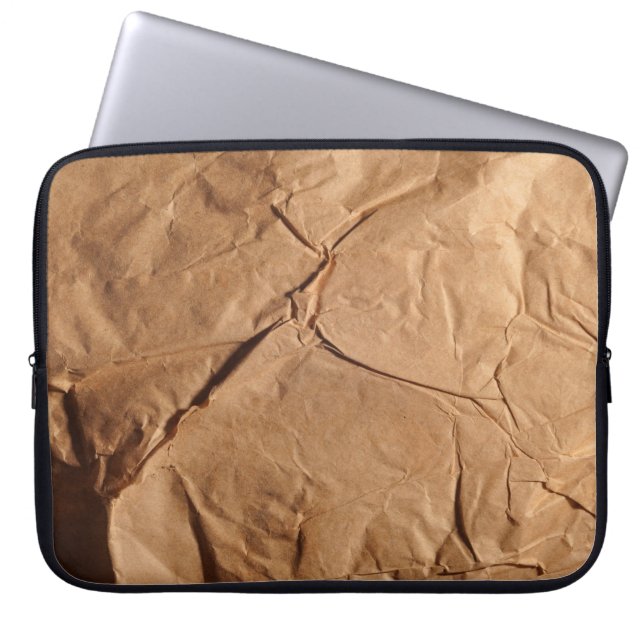 Recycled wrapping paper. Texture. Laptop Sleeve (Front)